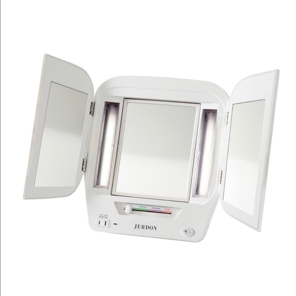 Tri-Fold Lighted Mirror
